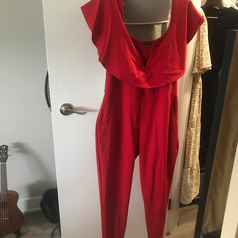 Curvysense off shoulder jumpsuit 2x